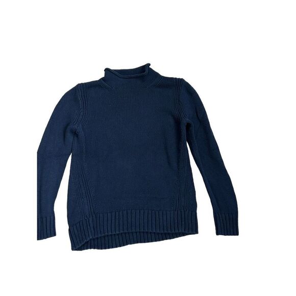 Vintage J.Crew Fisherman Sweater Mock Neck Knit Cotton Women's Size Medium - Picture 2 of 6
